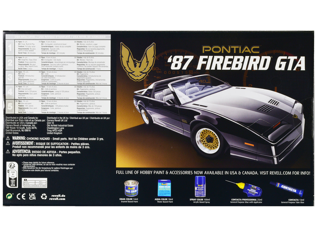Level 5 Model Kit 1987 Pontiac Firebird GTA 1/16 Scale Model