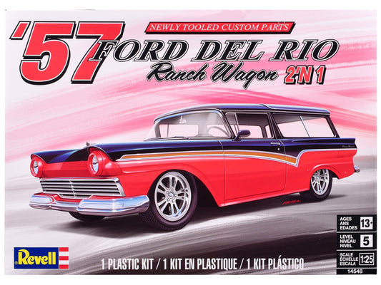 Level 5 Model Kit 1957 Ford Del Rio Ranch Wagon 2-in-1 Kit 1/25 Scale Model