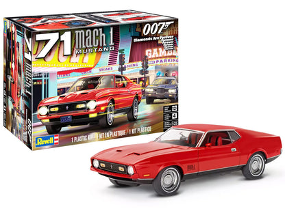Level 4 Model Kit 1971 Ford Mustang Mach 1 James Bond 007 "Diamonds Are Forever" (1971) Movie 1/25 Scale Model