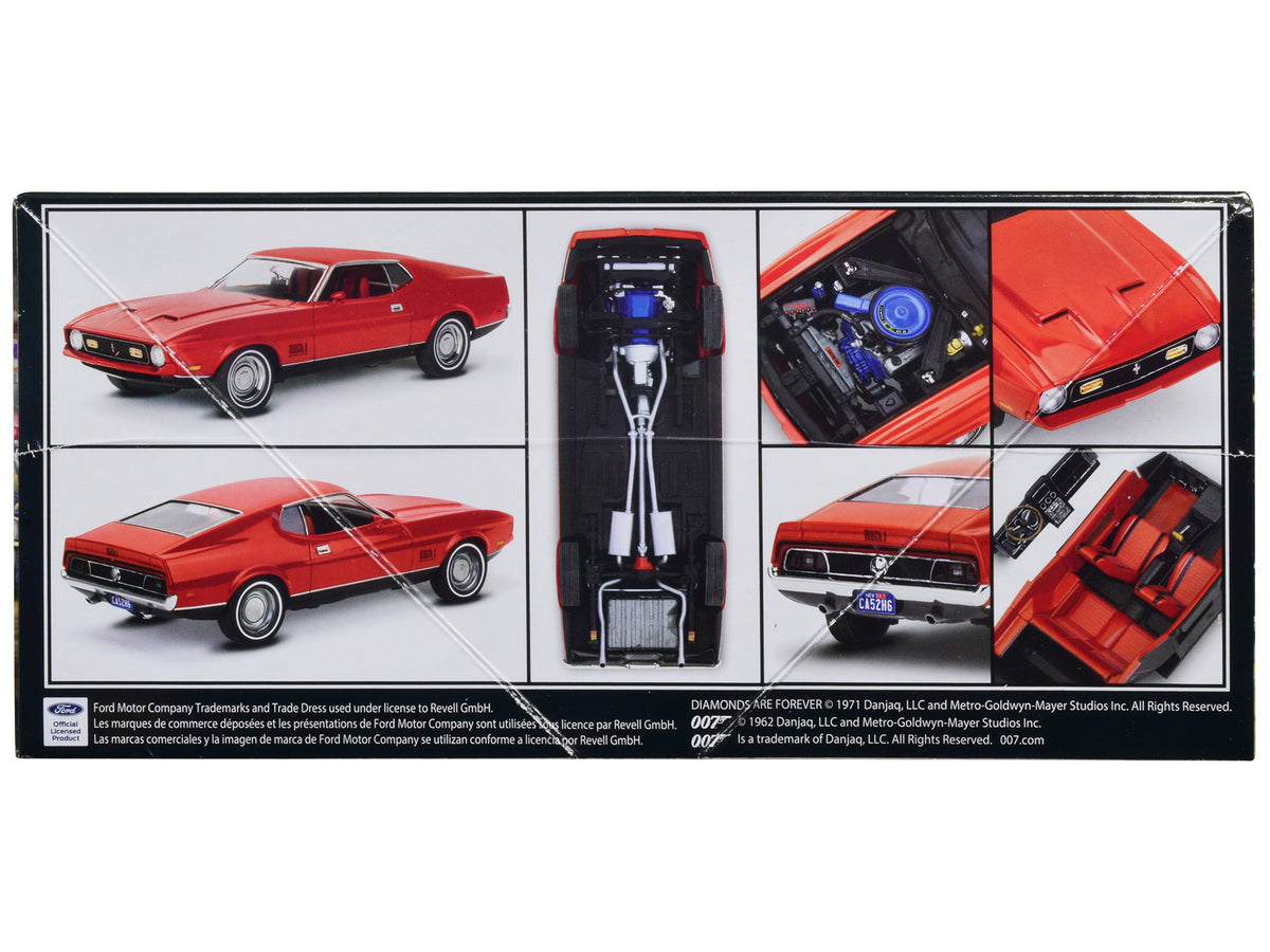 Level 4 Model Kit 1971 Ford Mustang Mach 1 James Bond 007 "Diamonds Are Forever" (1971) Movie 1/25 Scale Model