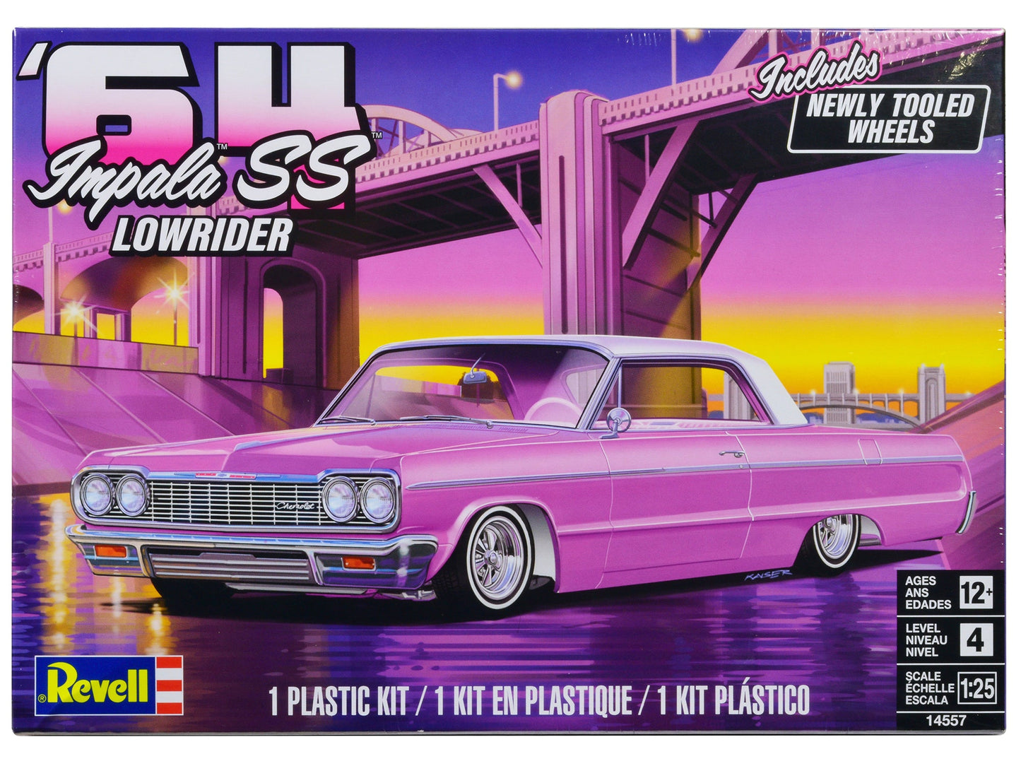 Level 4 Model Kit 1964 Chevrolet Impala SS Lowrider 1/25 Scale Model
