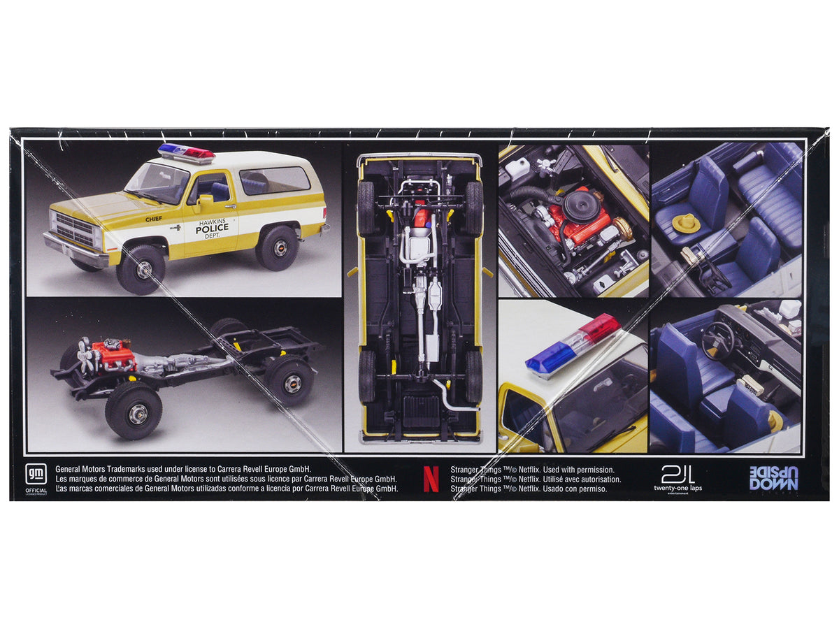 Level 4 Model Kit Jim Hopper's 1985 Chevrolet K5 Blazer "Stranger Things" (2016-Current) TV Series 1/25 Scale Model