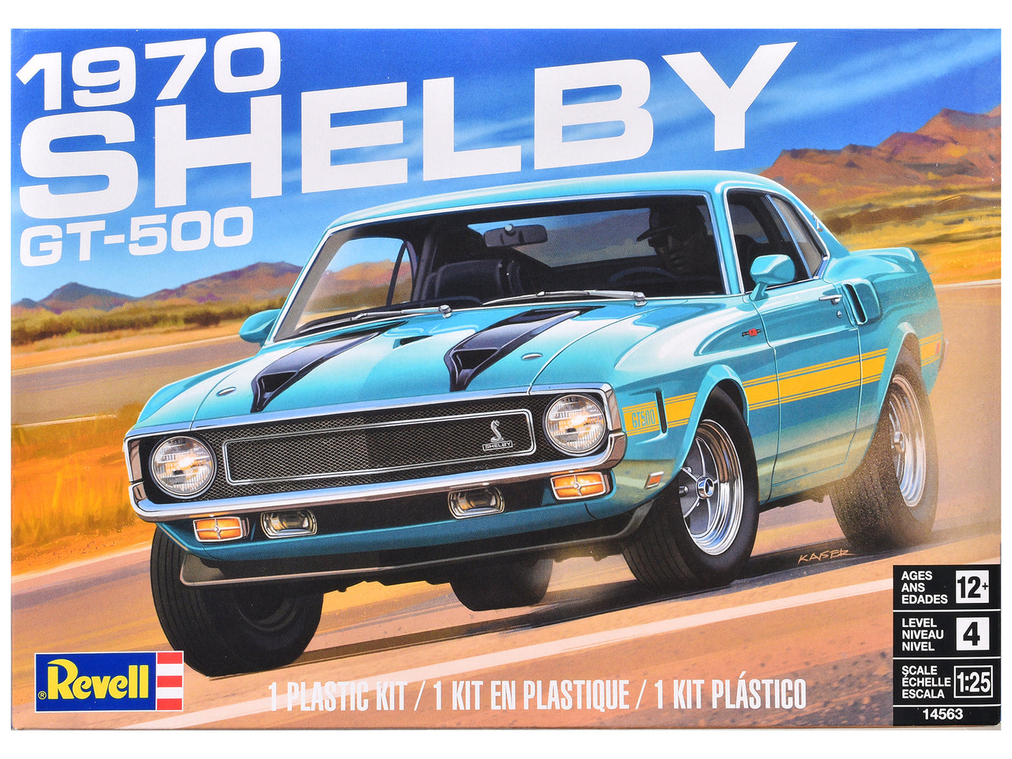 Level 4 Model Kit 1970 Shelby GT-500 1/25 Scale Model