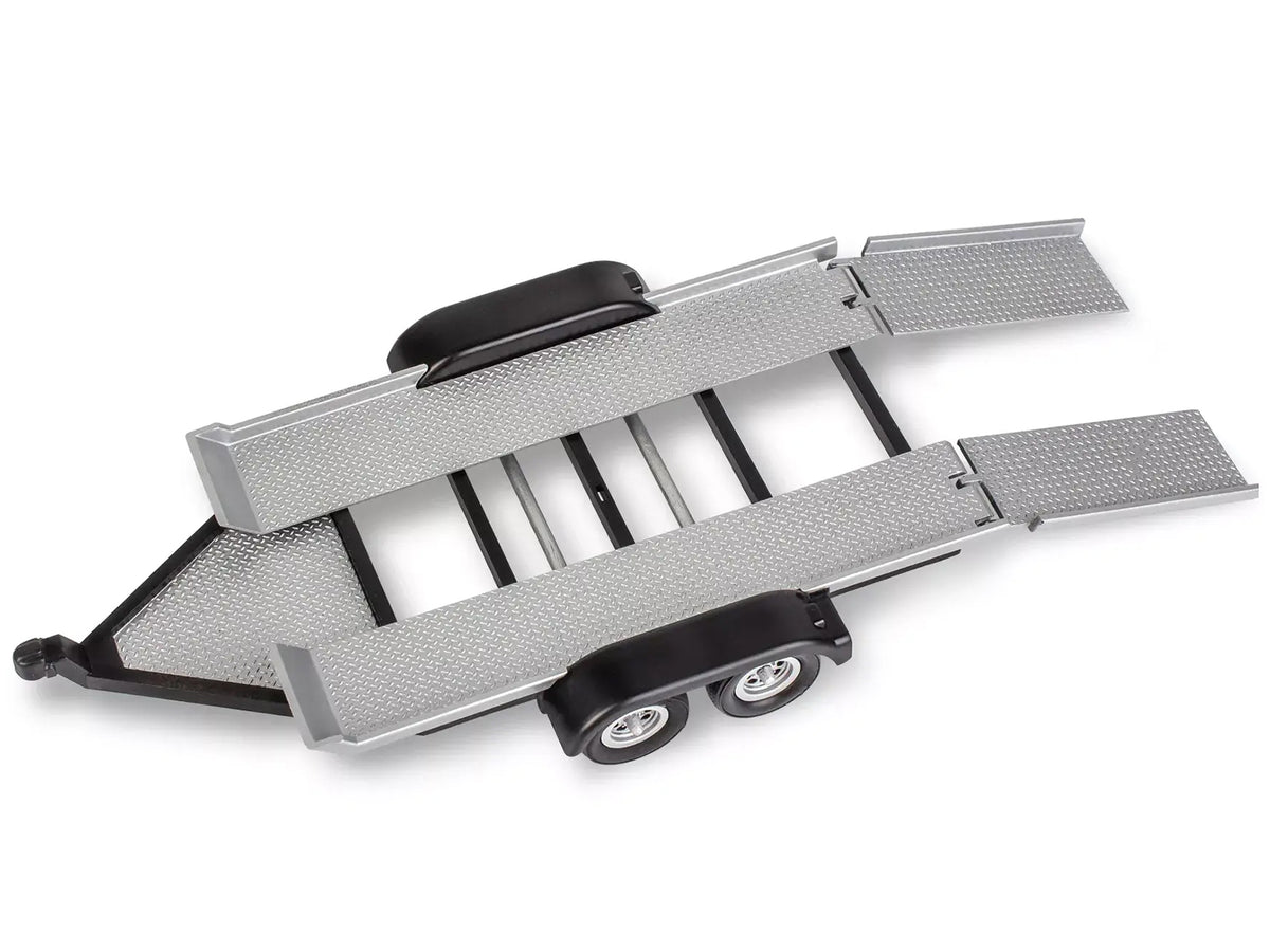 Level 3 Model Kit 1978 Chevrolet Off-Road 4x4 Pickup Truck and "Malibu Grand Prix" Virage with Trailer "Fantasy Formula" 1/25 Scale Model