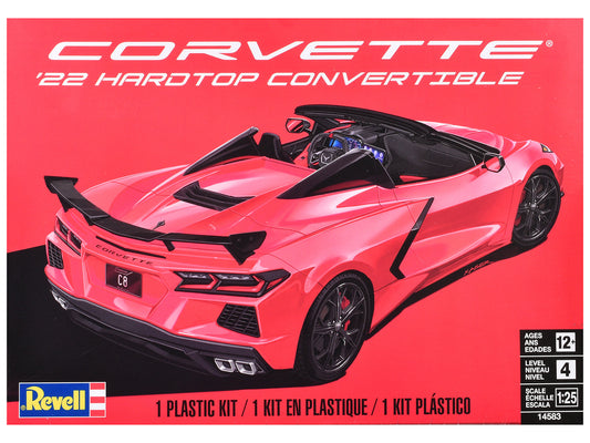 Level 4 Model Kit 2022 Chevrolet Corvette C8 Hardtop Convertible 1/25 Scale Model