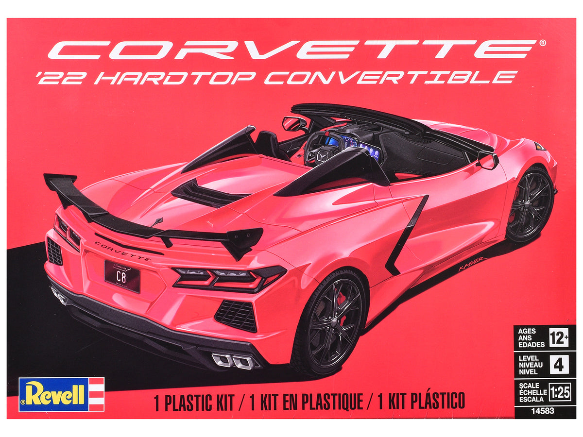 Level 4 Model Kit 2022 Chevrolet Corvette C8 Hardtop Convertible 1/25 Scale Model