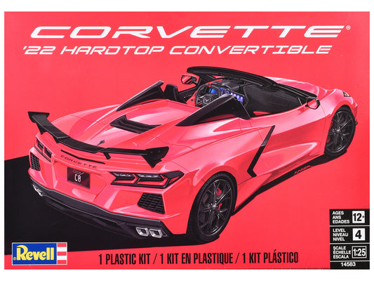 Level 4 Model Kit 2022 Chevrolet Corvette C8 Hardtop Convertible 1/25 Scale Model