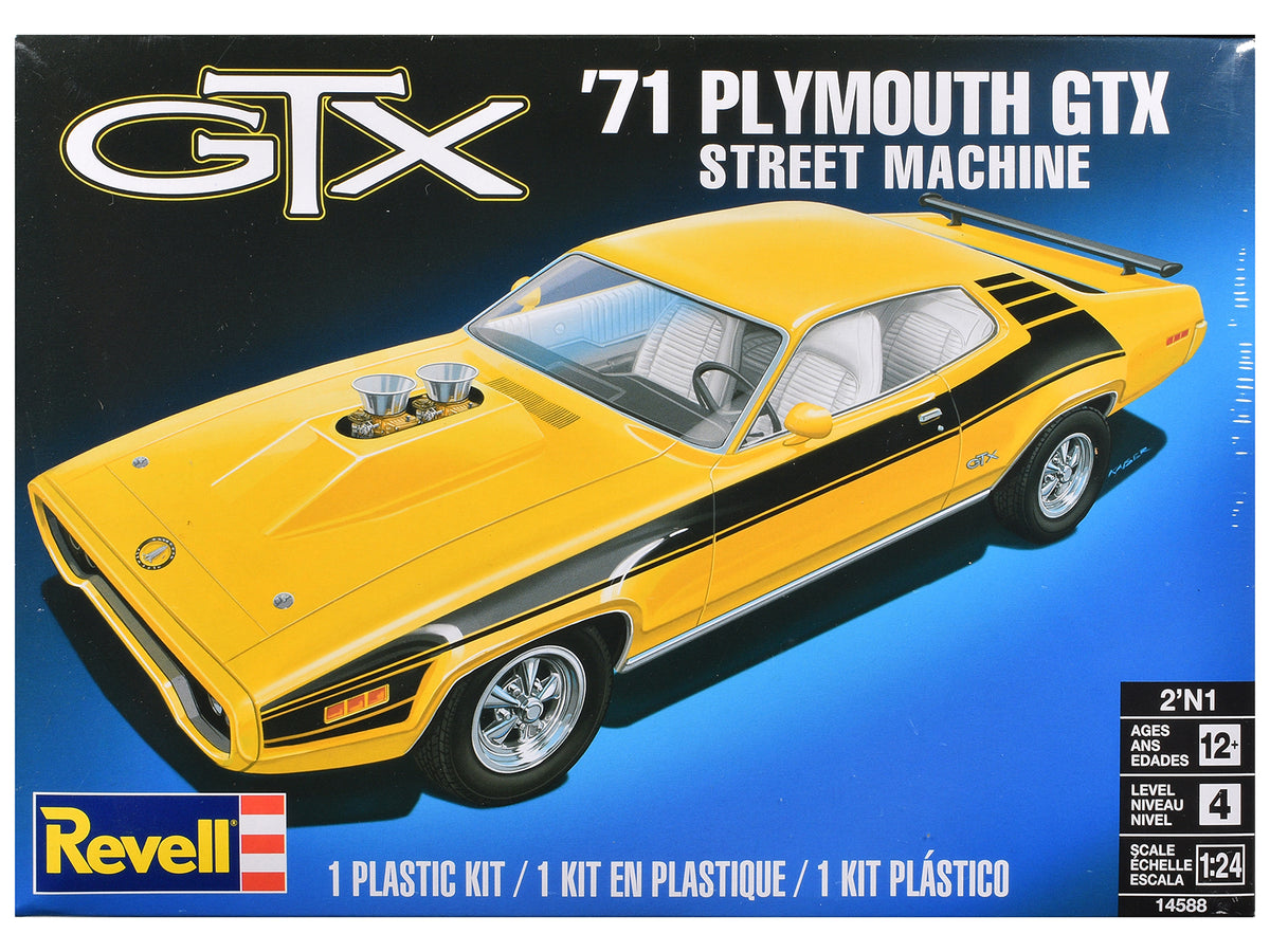 Level 4 Model Kit 1971 Plymouth GTX Street Machine 2-in-1 Kit 1/24 Scale Model