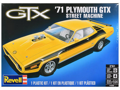 Level 4 Model Kit 1971 Plymouth GTX Street Machine 2-in-1 Kit 1/24 Scale Model