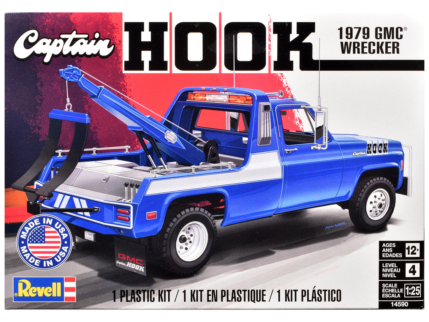 Level 4 Model Kit 1979 GMC Wrecker Tow Truck "Captain Hook" 1/25 Scale Model