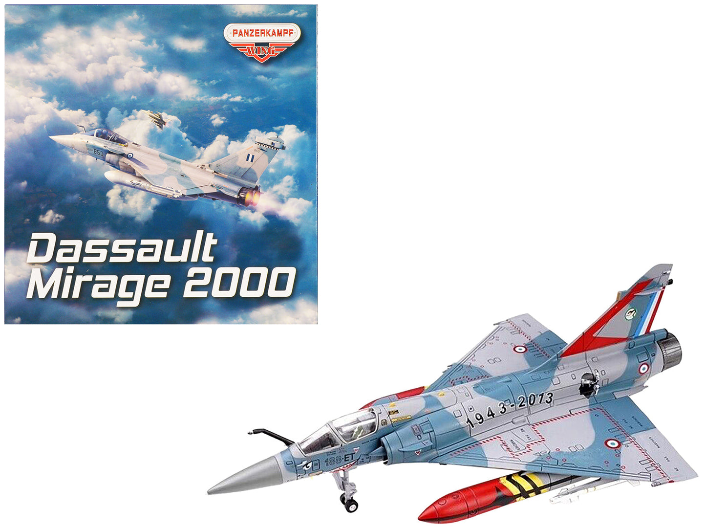 Dassault Mirage 2000-5F Fighter Aircraft "70th Anniversary of Corsica Squadron" French Air Force "Wing" Series 1/72 Diecast Model