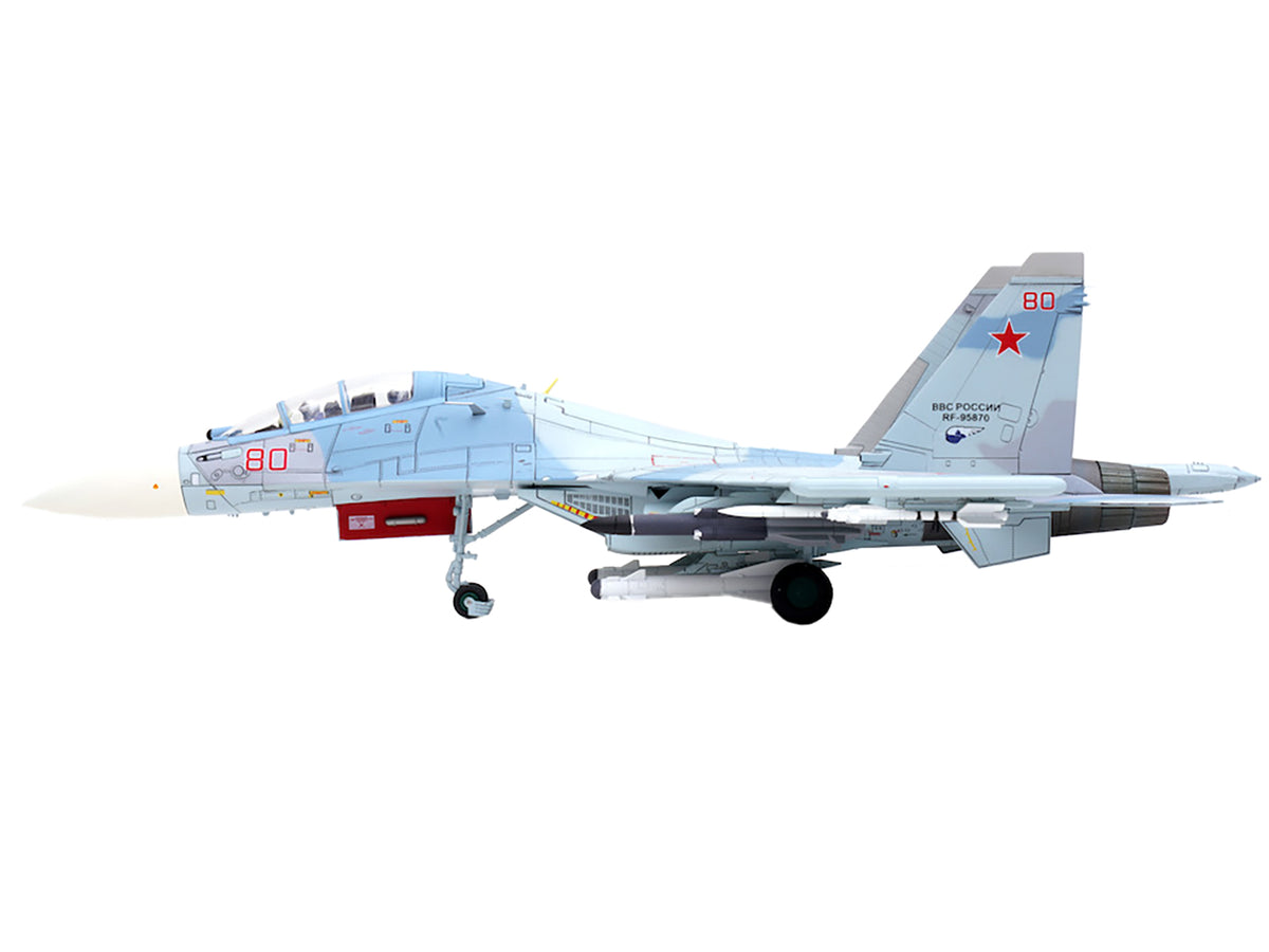 Sukhoi Su-30M2 Flanker-C Fighter Aircraft #80 "Russian Air Force" "Wing" Series 1/72 Diecast Model