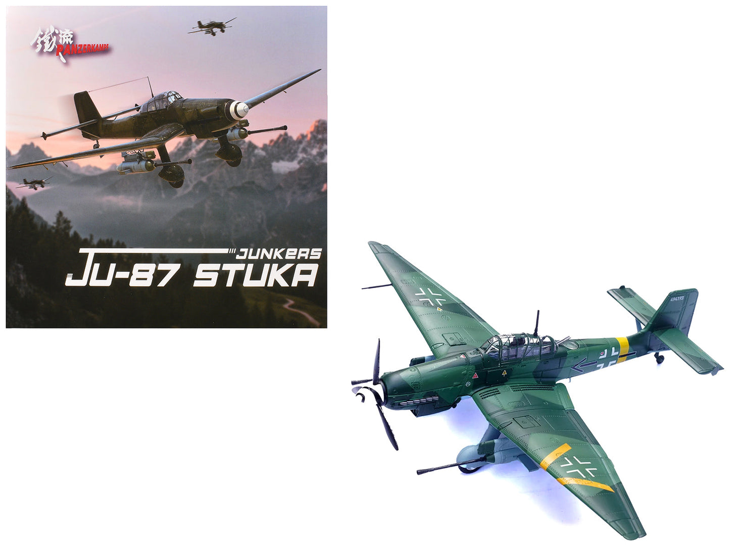 Junkers Ju 87G2 Stuka Bomber Aircraft "10.(Pz)/SG 2 Immelmann Oberst Hans-Ulrich Rudel Slovakia" (1944) German Luftwaffe "Wing" Series 1/72 Diecast Model