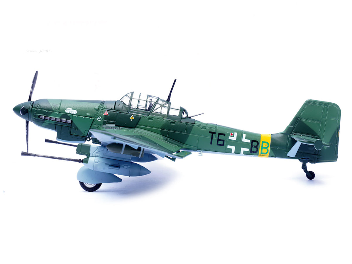 Junkers Ju 87G2 Stuka Bomber Aircraft "10.(Pz)/SG 2 Immelmann T6+BB Oberst Hans-Ulrich Rudel Romania" (1944) German Luftwaffe "Wing" Series 1/72 Diecast Model