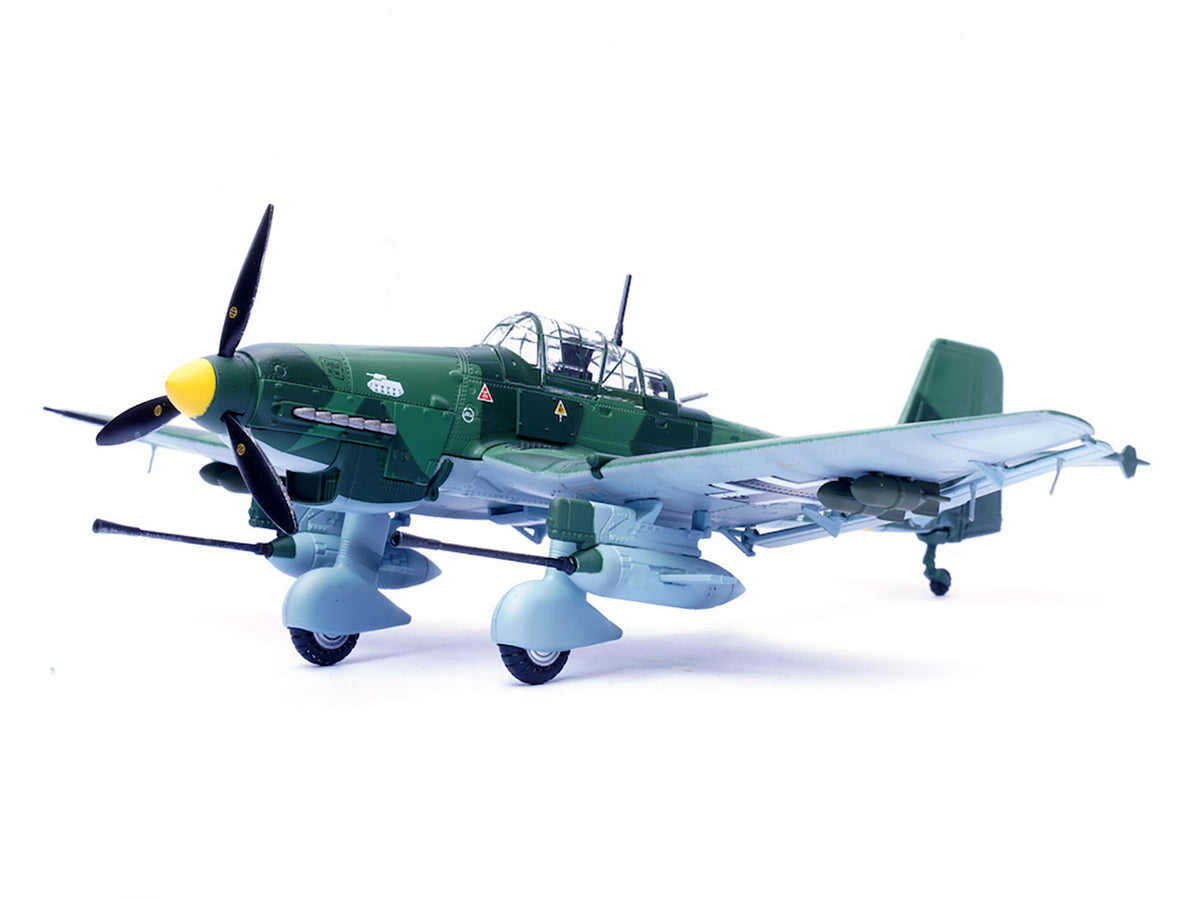Junkers Ju 87G1 Stuka Bomber Aircraft "10.(Pz)/SG 2 Immelmann GS+MH Dubno Ukraine" (1944) German Luftwaffe "Wing" Series 1/72 Diecast Model