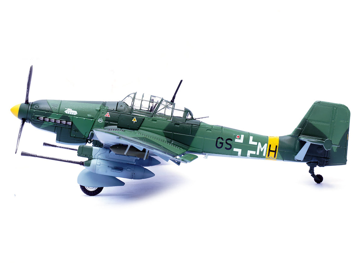 Junkers Ju 87G1 Stuka Bomber Aircraft "10.(Pz)/SG 2 Immelmann GS+MH Dubno Ukraine" (1944) German Luftwaffe "Wing" Series 1/72 Diecast Model