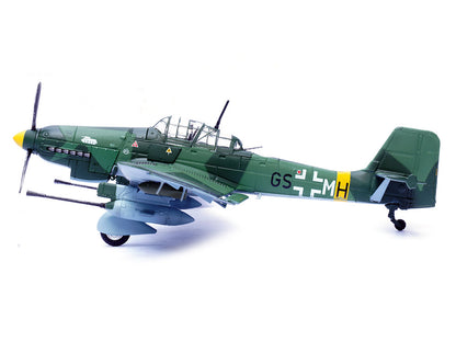 Junkers Ju 87G1 Stuka Bomber Aircraft "10.(Pz)/SG 2 Immelmann GS+MH Dubno Ukraine" (1944) German Luftwaffe "Wing" Series 1/72 Diecast Model