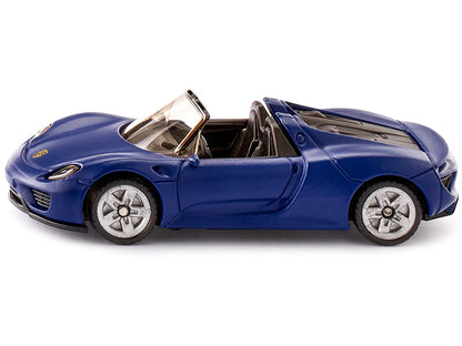 Porsche 918 Spyder Matt Blue Diecast Model Car