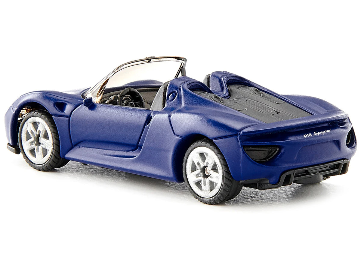 Porsche 918 Spyder Matt Blue Diecast Model Car