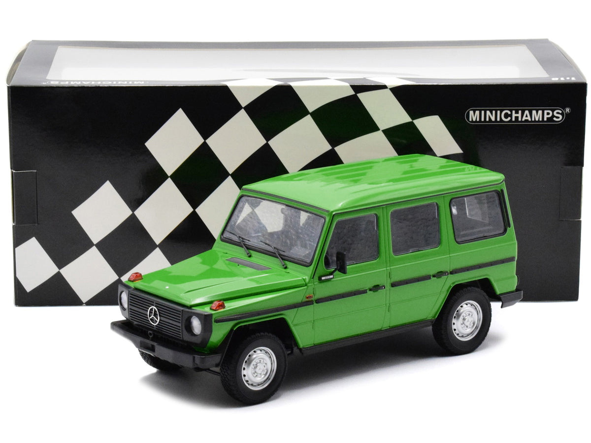 1980 Mercedes-Benz G-Model (LWB) Green with Black Stripes Limited Edition to 402 pieces Worldwide 1/18 Diecast Model Car