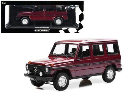 1980 Mercedes-Benz G-Model (LWB) Dark Red with Black Stripes Limited Edition to 402 pieces Worldwide 1/18 Diecast Model Car