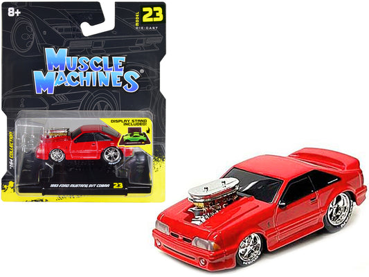 1993 Ford Mustang SVT Cobra Red 1/64 Diecast Model Car
