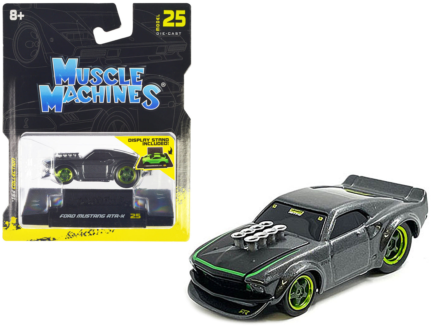 Ford Mustang RTR-X Gray Metallic 1/64 Diecast Model Car