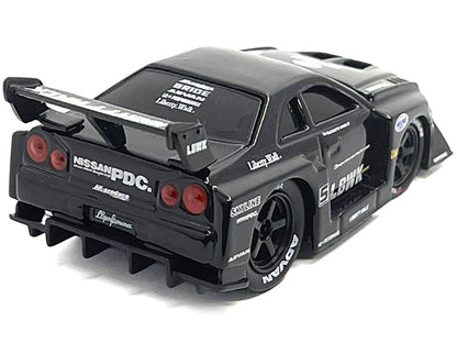 1999 Nissan Skyline GT-R (R34) #5 "Liberty Walk" Black 1/64 Diecast Model Car