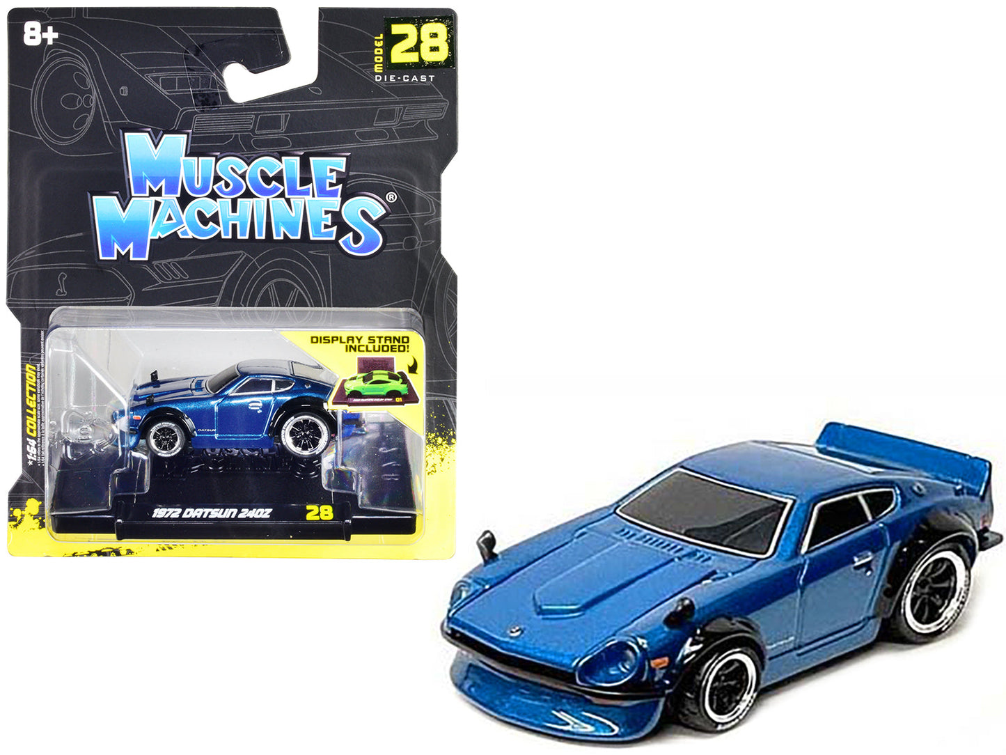 1972 Datsun 240Z Blue Metallic 1/64 Diecast Model Car