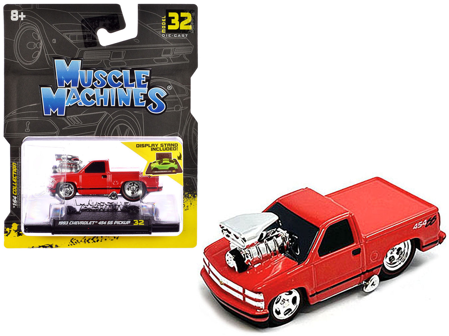 1993 Chevrolet 454 SS Pickup Truck Red 1/64 Diecast Model Car