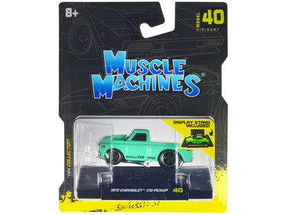 1972 Chevrolet C10 Pickup Truck Light Green 1/64 Diecast Model Car