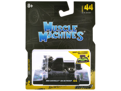 1993 Chevrolet 454 SS Pickup Truck Matt Black "Blackout Edition" 1/64 Diecast Model