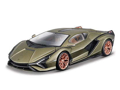 Lamborghini Sian FKP 37 Green Metallic "Speed Icons" Series 1/64 Diecast Model Car