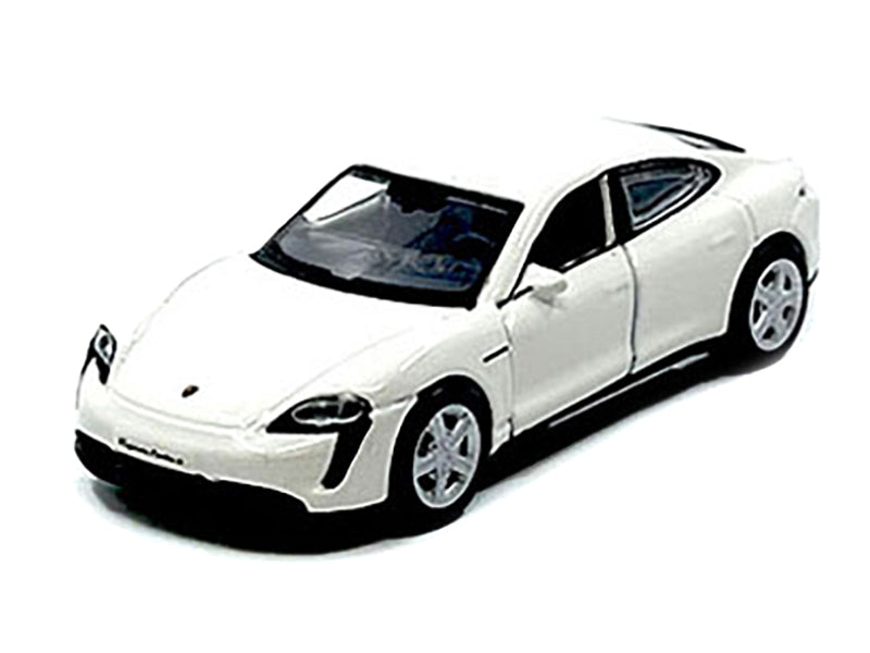 Porsche Taycan Turbo S White "Speed Icons" Series 1/64 Diecast Model Car