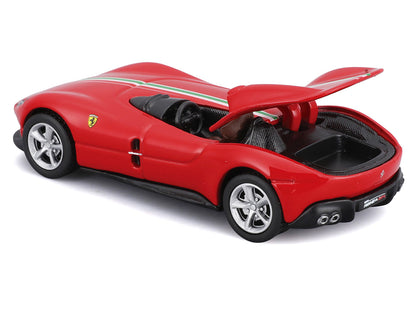 Ferrari Monza SP1 Red with Italian Flag Stripes "Speed Icons" Series 1/64 Diecast Model Car