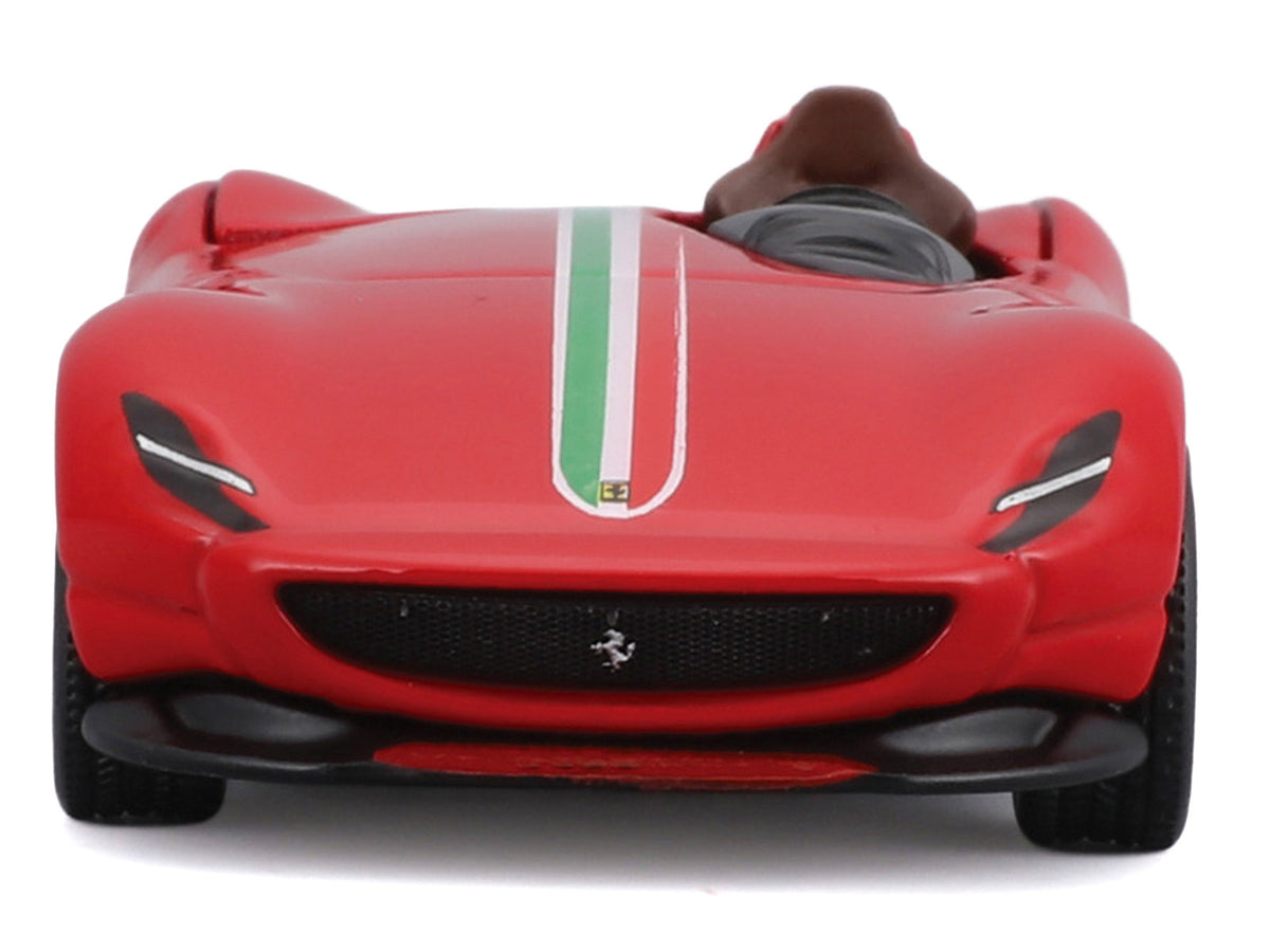 Ferrari Monza SP1 Red with Italian Flag Stripes "Speed Icons" Series 1/64 Diecast Model Car