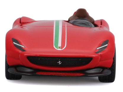 Ferrari Monza SP1 Red with Italian Flag Stripes "Speed Icons" Series 1/64 Diecast Model Car