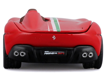 Ferrari Monza SP1 Red with Italian Flag Stripes "Speed Icons" Series 1/64 Diecast Model Car