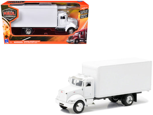 Peterbilt Utility 335 Box Truck White 1/43 Diecast Model