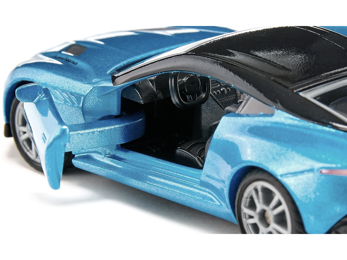 Aston Martin DBS Superleggera Blue Metallic with Black Top Diecast Model Car
