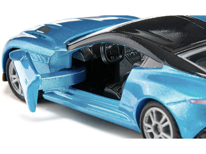 Aston Martin DBS Superleggera Blue Metallic with Black Top Diecast Model Car