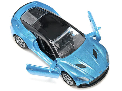 Aston Martin DBS Superleggera Blue Metallic with Black Top Diecast Model Car