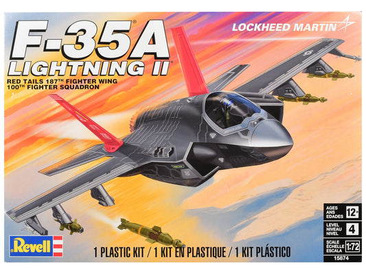 Level 4 Model Kit Lockheed Martin F-35A Lightning II Aircraft 1/72 Scale Model