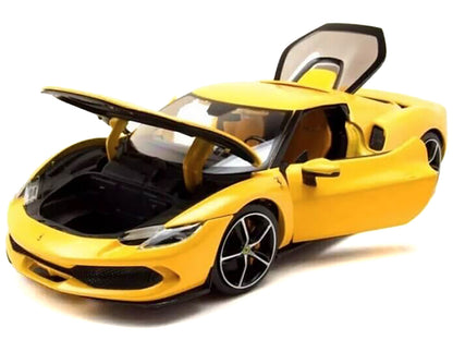 Ferrari 296 GTB Yellow "Race + Play" Series 1/18 Diecast Model Car
