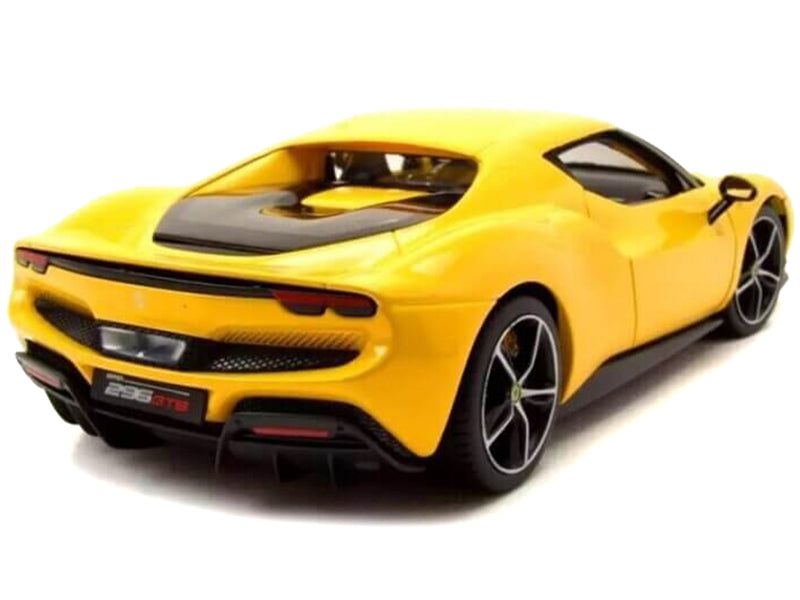 Ferrari 296 GTB Yellow "Race + Play" Series 1/18 Diecast Model Car