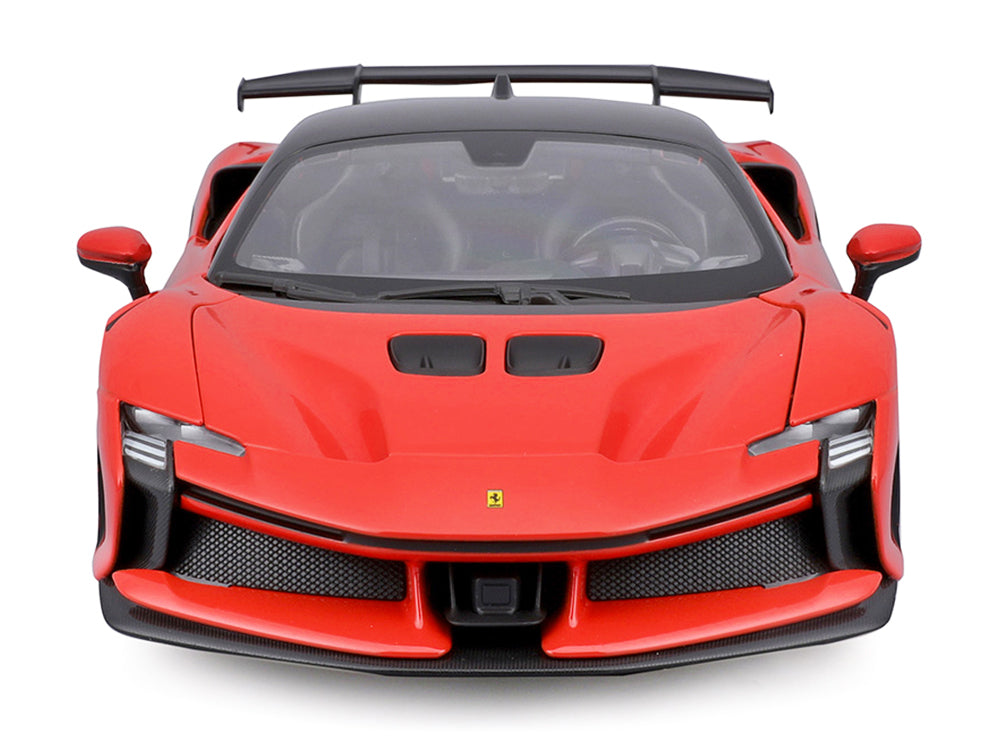Ferrari SF90 XX Stradale Red with Black Top "Race + Play" Series 1/18 Diecast Model Car