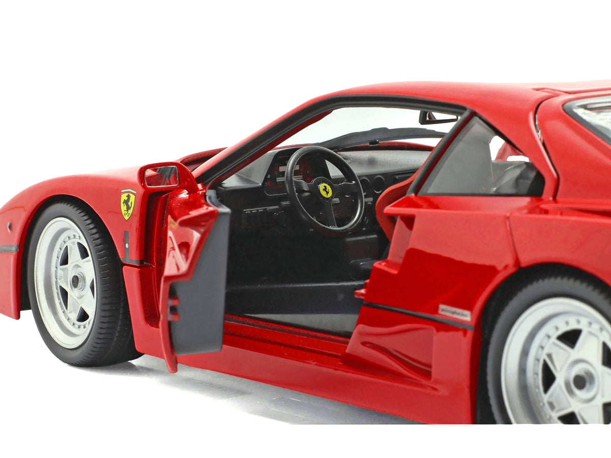 1987 Ferrari F40 Red "Race + Play" Series 1/18 Diecast Model Car