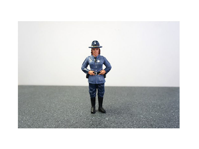 State Trooper Sharon Figure For 1:18 Diecast Model Cars