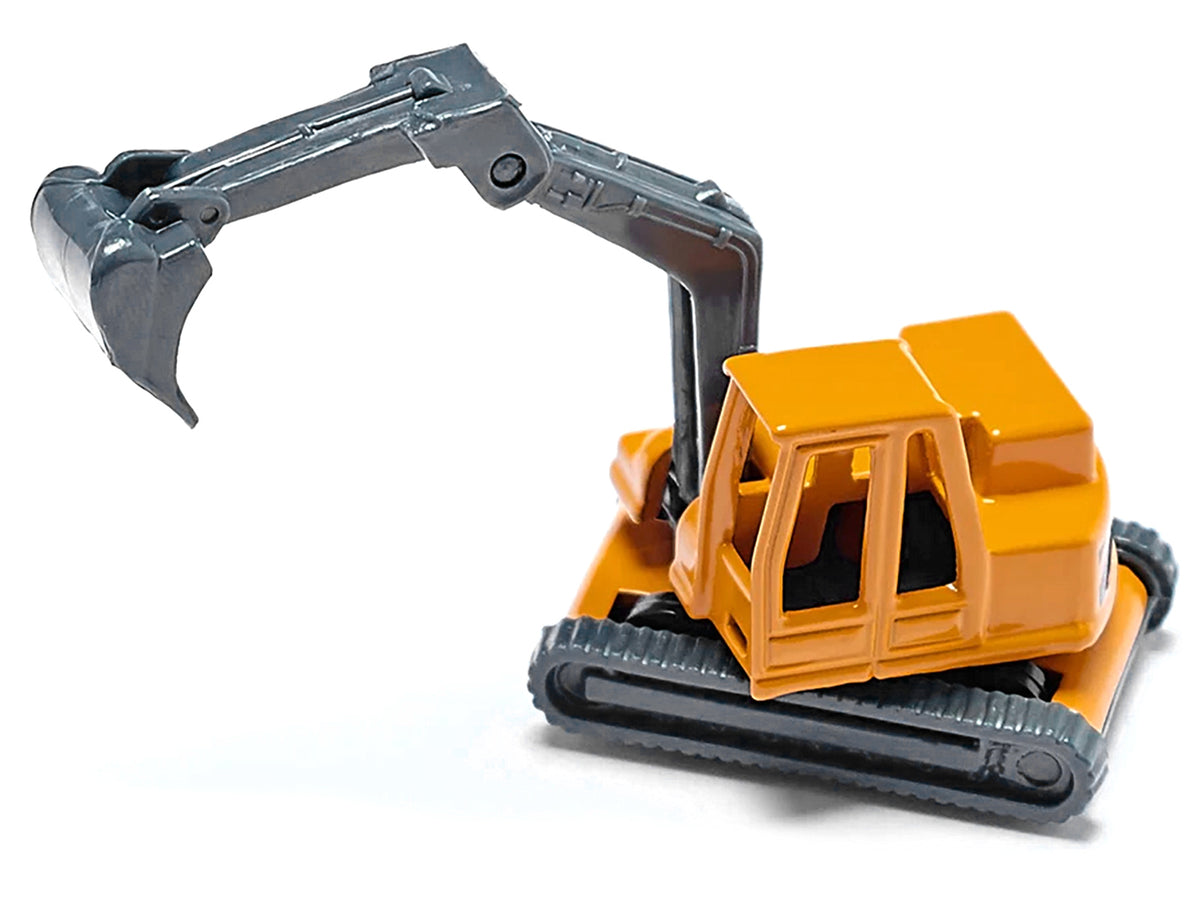 Truck with Low Loader Trailer and Excavator Yellow Diecast Model