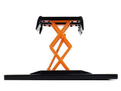 Automotive Double Scissor Lift Black and Orange "Double Scissor Lifts" Series 2 1/64 Diecast Model